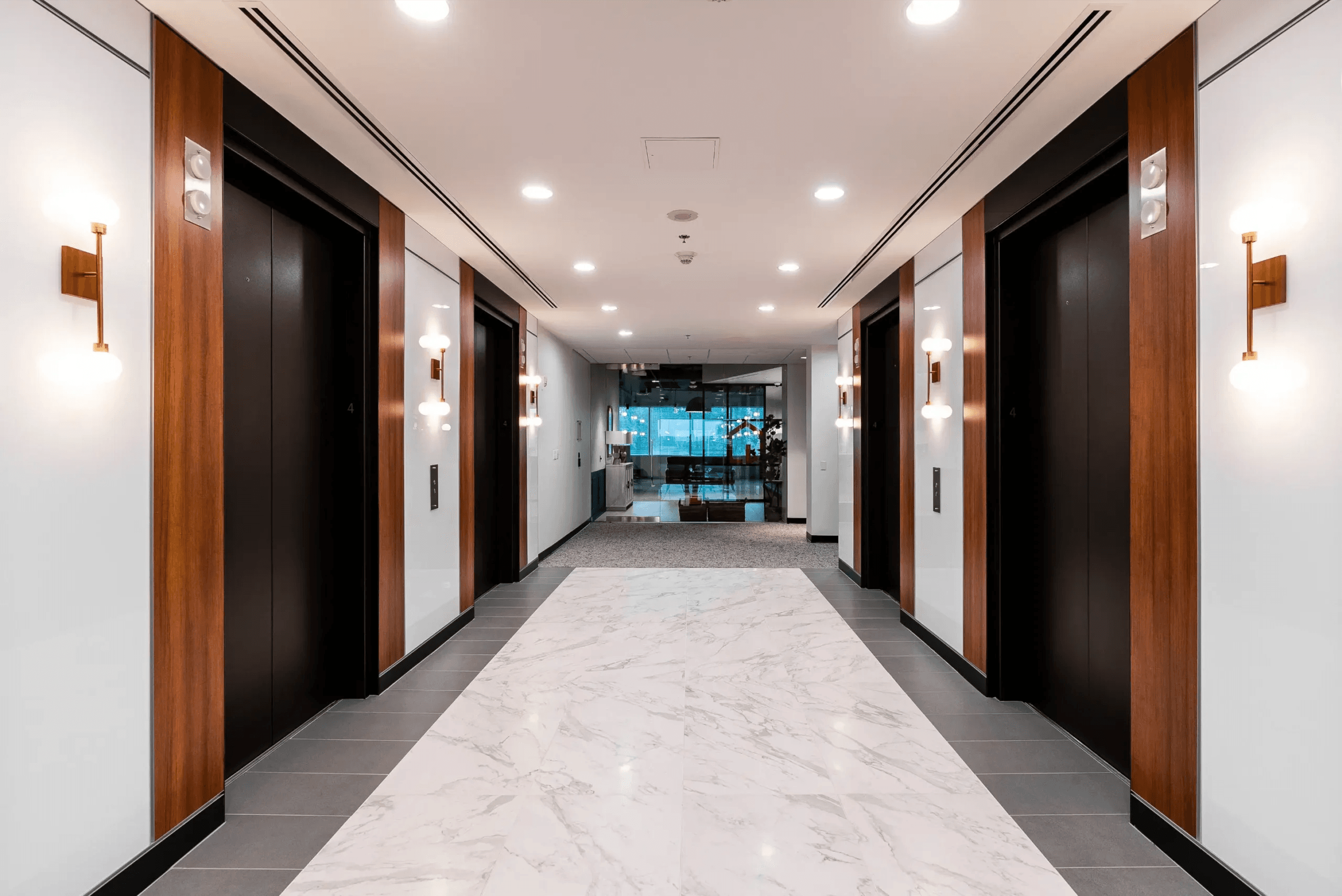 Corporate boardroom with executive acoustics and glass partitions