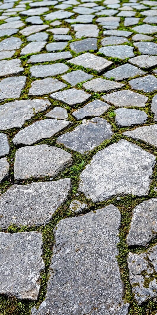 Artisan paver installation with precision borders and steps